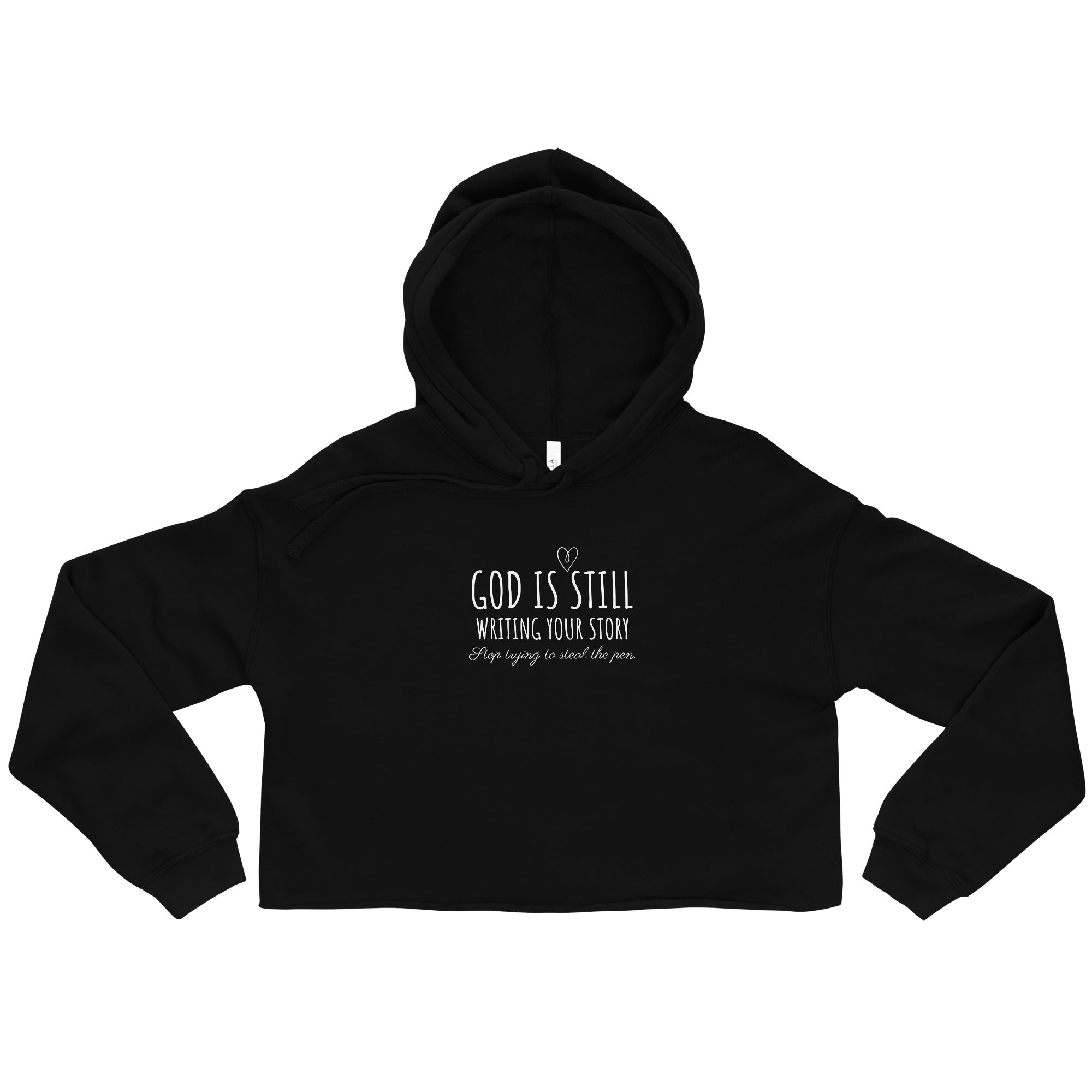 Womens Trust God Crop Hoodie